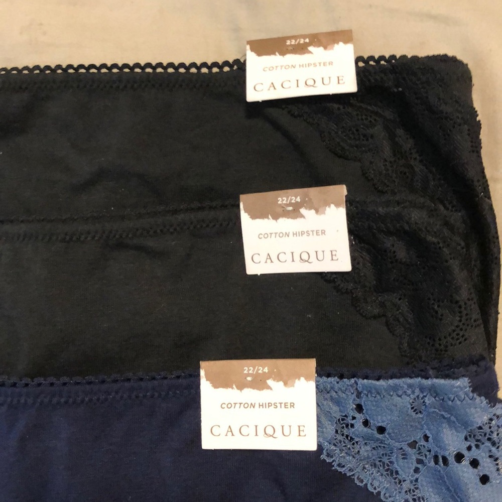 UPDATE: 3 NWT cacique hipster panties - 22/24